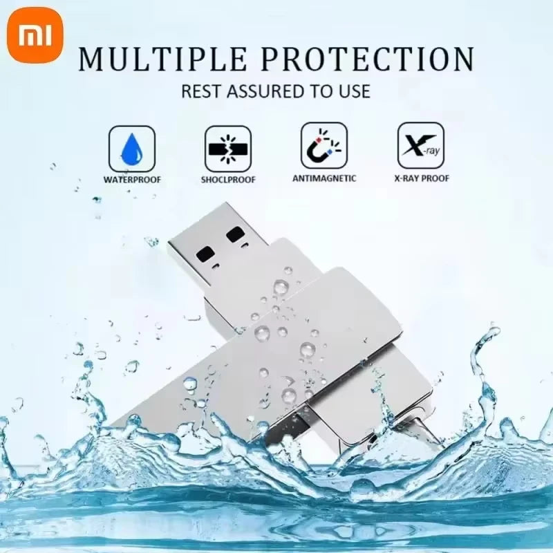 Xiaomi USB 3.2 16TB USB Flash Drive Memory Type-C 2-In-1 8TB 4TB OTG Pendrive 2TB High Speed Flash Disk 1TB For PC Laptop