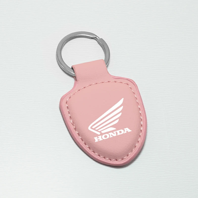 Leather Car Keychain Promotional Gift with Logo Keychain Accessories for Honda Cb400 Cb650 Motorcycle Keychain Car Accessories