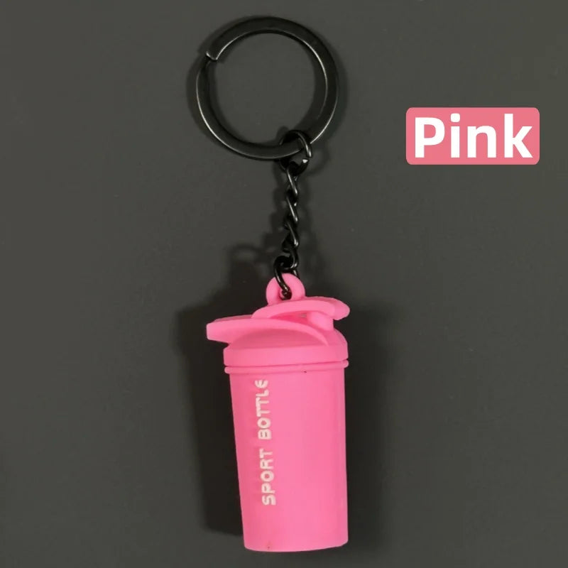 New Mini Shaker Cup Keyring for Gym Lover Shaker Bottle Keychain 7 Color Silicone Gym Gifts Sport Water Bottle Bag Charm