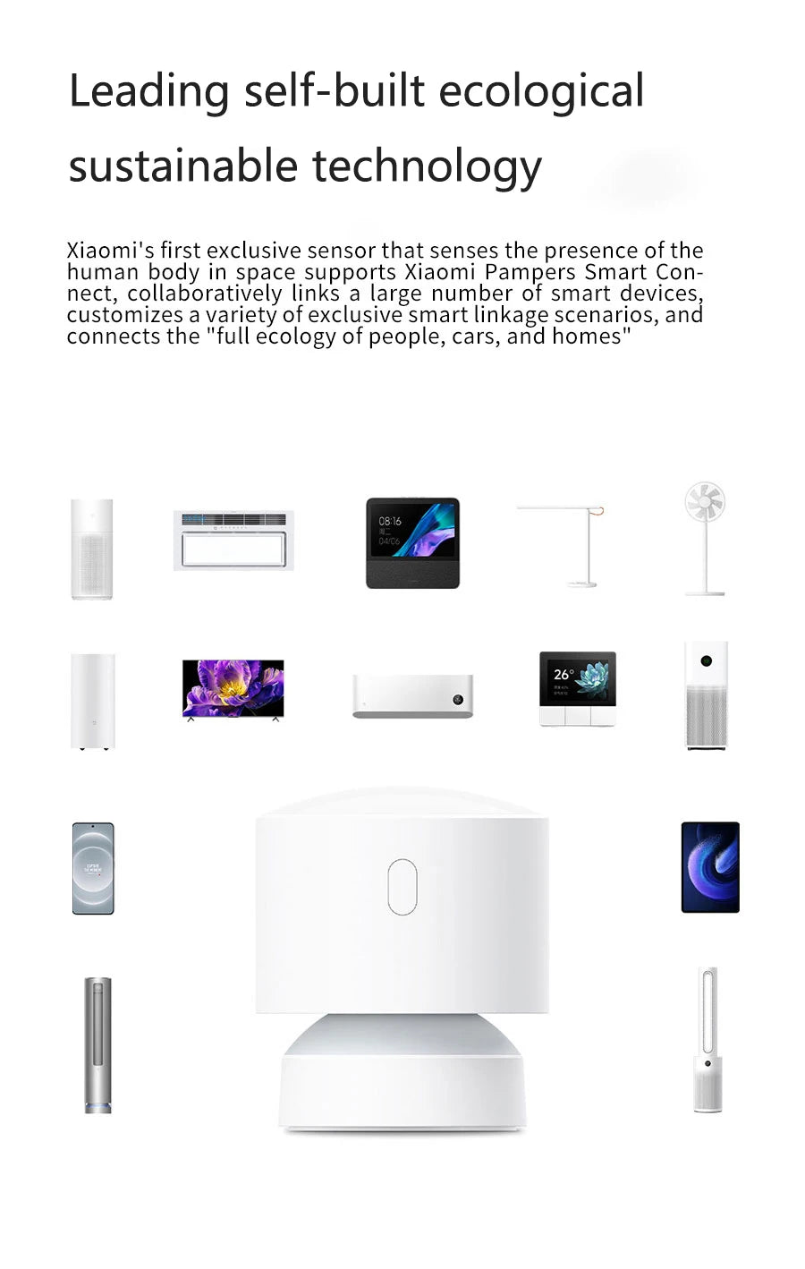Xiaomi Mijia Human Presence Sensor Smart Wireless Home Connection Bluetooth 5.0 Body Motion Sensors For Mi Home App XMOSB01XS