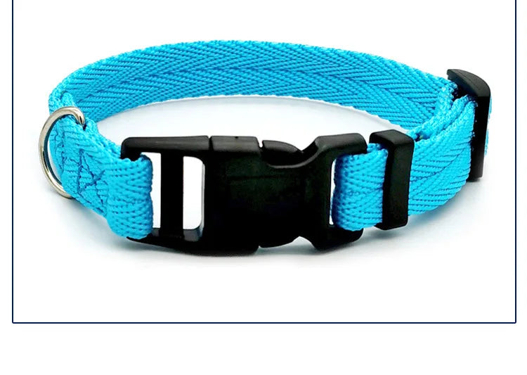 Pet Dog Collar Solid Color Puppy Collars Medium Dogs Quickly Disengaged Pet Dog Training Collar Teddy Bichon Small Dog Collar