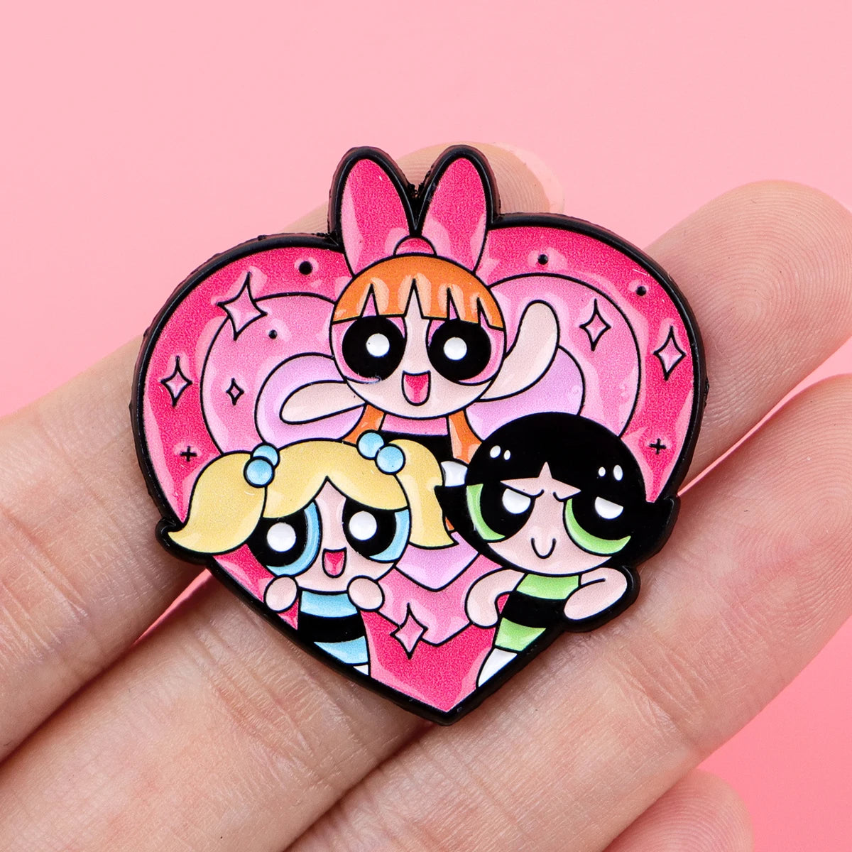 Cool Pink Cartoon Girls Women Brooches on Clothes Lapel Pins for Backpack Decorative Enamel Pin Bags Badges Jewelry Accessories