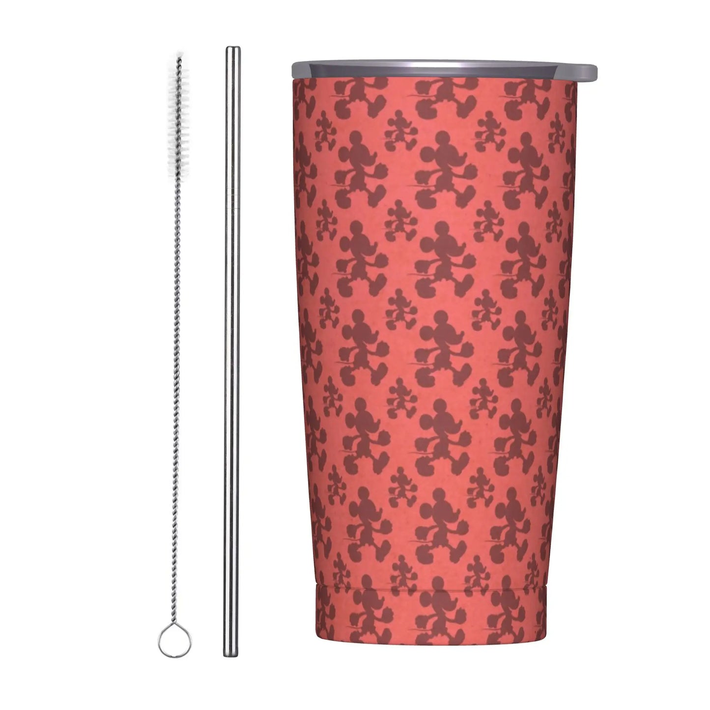 Cartoon Fantasia Mickey Tumbler Vacuum Insulated Magic Wizard Thermal Cup with Lid Straw Office Home Mugs Hot Cold Drink, 20oz