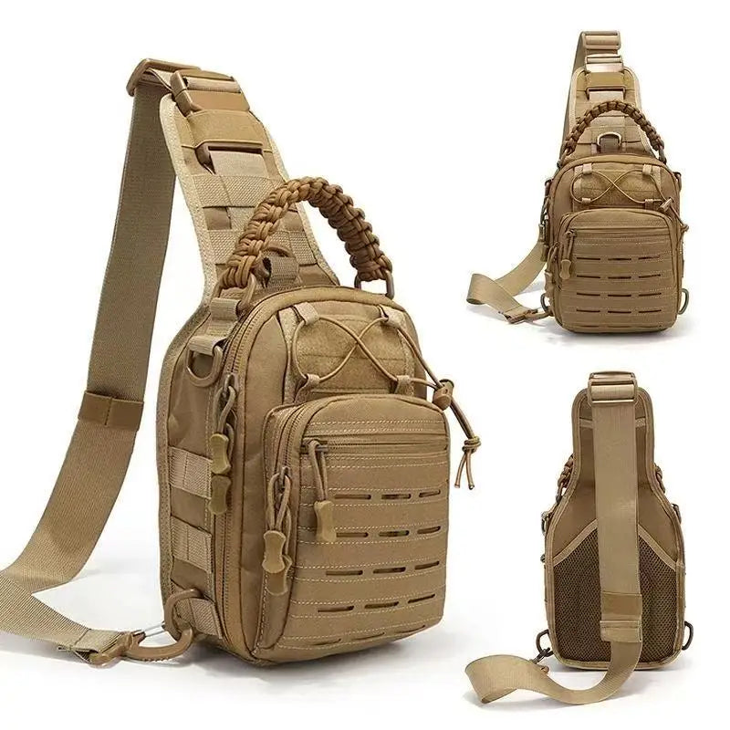 Military Tactical Backpack Shoulder Bag  Chest bag Men Outdoor Hiking Camping  Army Hunting Fishing Pack Sling Molle Usb bag bag