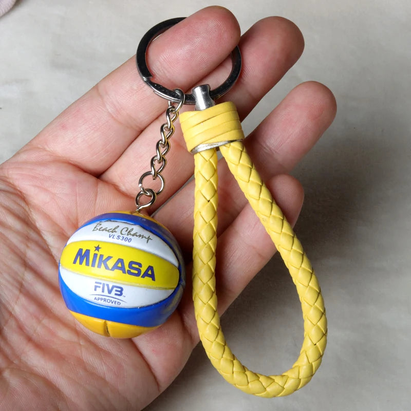 PVC Volleyball Keychain ball toy Sport Key Chain Gift Car Ball Key Holder Ring For Players Men Women Keyring Birthday Gift