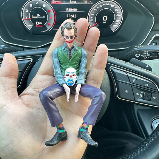 Cartoon joker Handmade Boutique Large Decoration Desktop Scene Model Mask Sitting Posture Gifts Room Car decoration