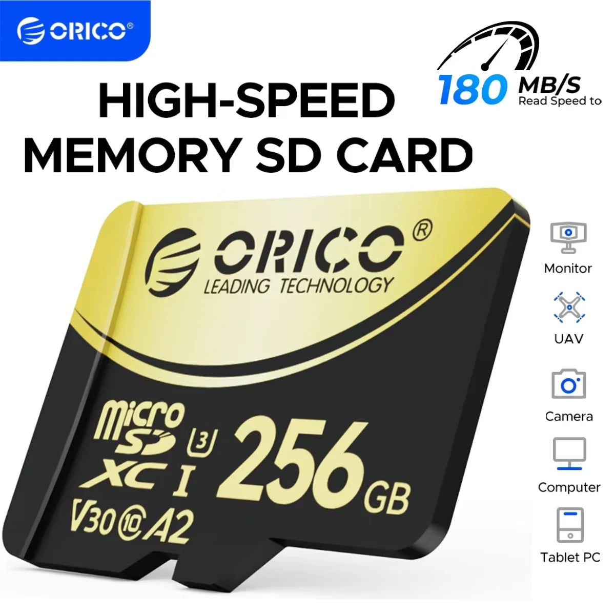 ORICO High Speed Mini SD Memory Card 512GB 256GB TF Memory Card Micro SD Card Full HD 4K Up to 180 MB/s Flash Usb Pen Drive Card