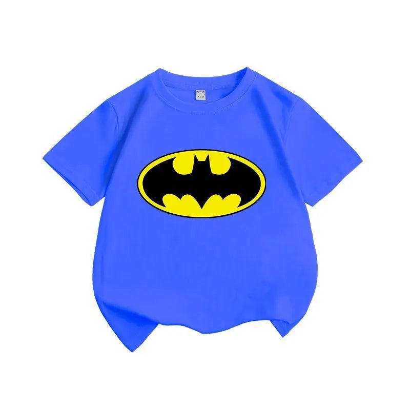 Creative Batman Cool Anime Graphic Print Children's New Simple Fashion Casual Versatile Crew Neck Pullover Short Sleeve T-Shirt