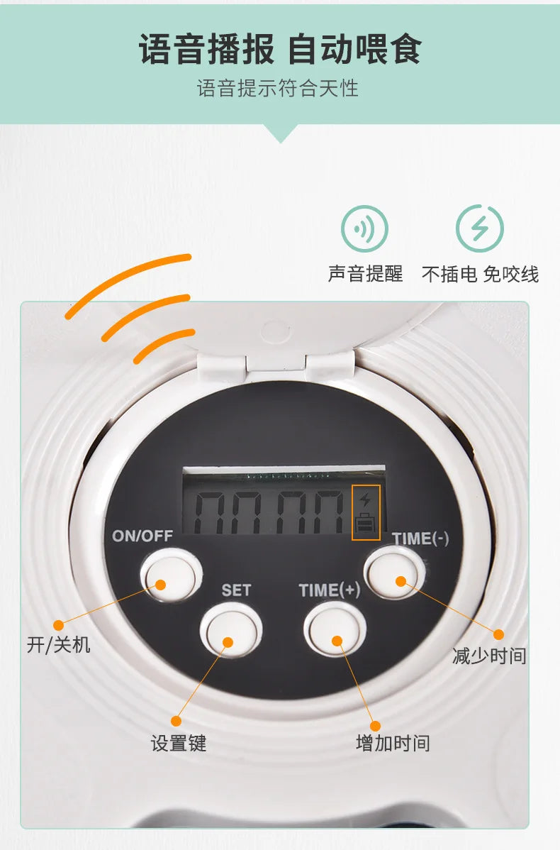 Automatic Feeder Pet Dog Round Timing Feeder 6 Meals 6 Grids Cat Dog Electric Dry Food Dispenser 24 Hours Feed Pet Supplies