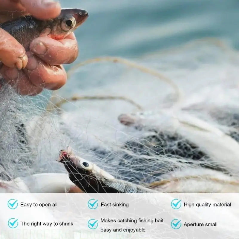 652F Fishing Net 8m Single Layer Monofilament Fishing Gill Net for w/ Floats Fishing Mesh Trap Net Netting Tackle Out