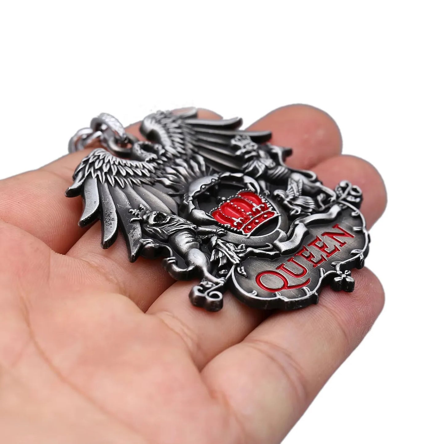 Punk Queen Rock Band Keychain Music Band Musician Queen Band Freddie Mercury Logo Keyring Women Men Key Chains Holder Gifts