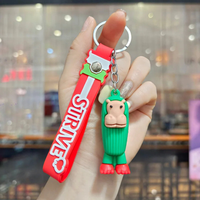 Tungtung Sahur Brainrot Figurine Keychains Shark Tralalero Tralala Plush Keychain Ballerina Cappuccino Brr Patapim Keyrings Deco