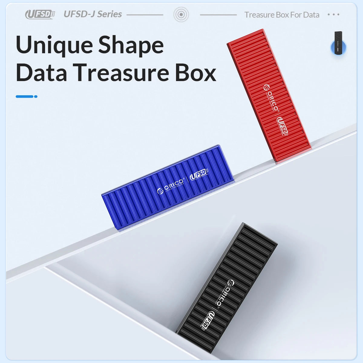 ORICO UFSD All Metal 256GB USB Flash Drive 411MB/S Pen Drives 512GB 128GB 64GB USB Stick Type C Pendrives Container Shape Design