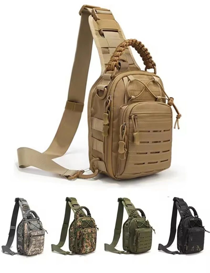 Military Tactical Backpack Shoulder Bag  Chest bag Men Outdoor Hiking Camping  Army Hunting Fishing Pack Sling Molle Usb bag bag
