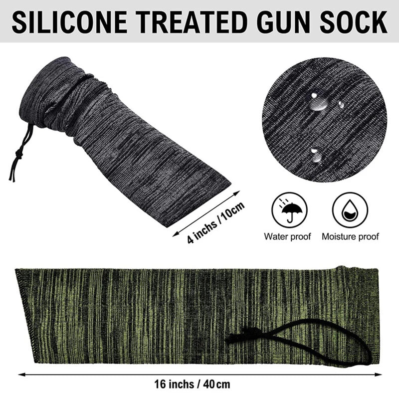 Outdoor Hunting Knitted Gun Socks 54" Polyester Rifle Gun Shooting Fishing Rod Sock Protection Cover Bag Case