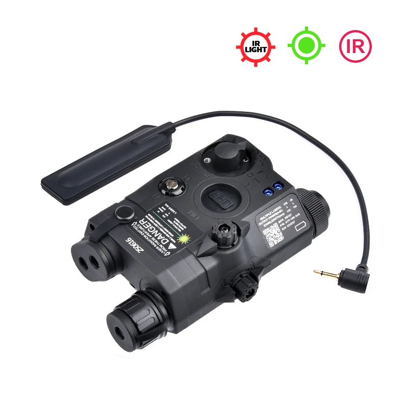 WADSN Tactical Airsoft PEQ-15 PEQ15 Tactical IR Illuminator Red Green Dot Sight Aiming Laser Pointer Hunting Weapon Light Fit 20