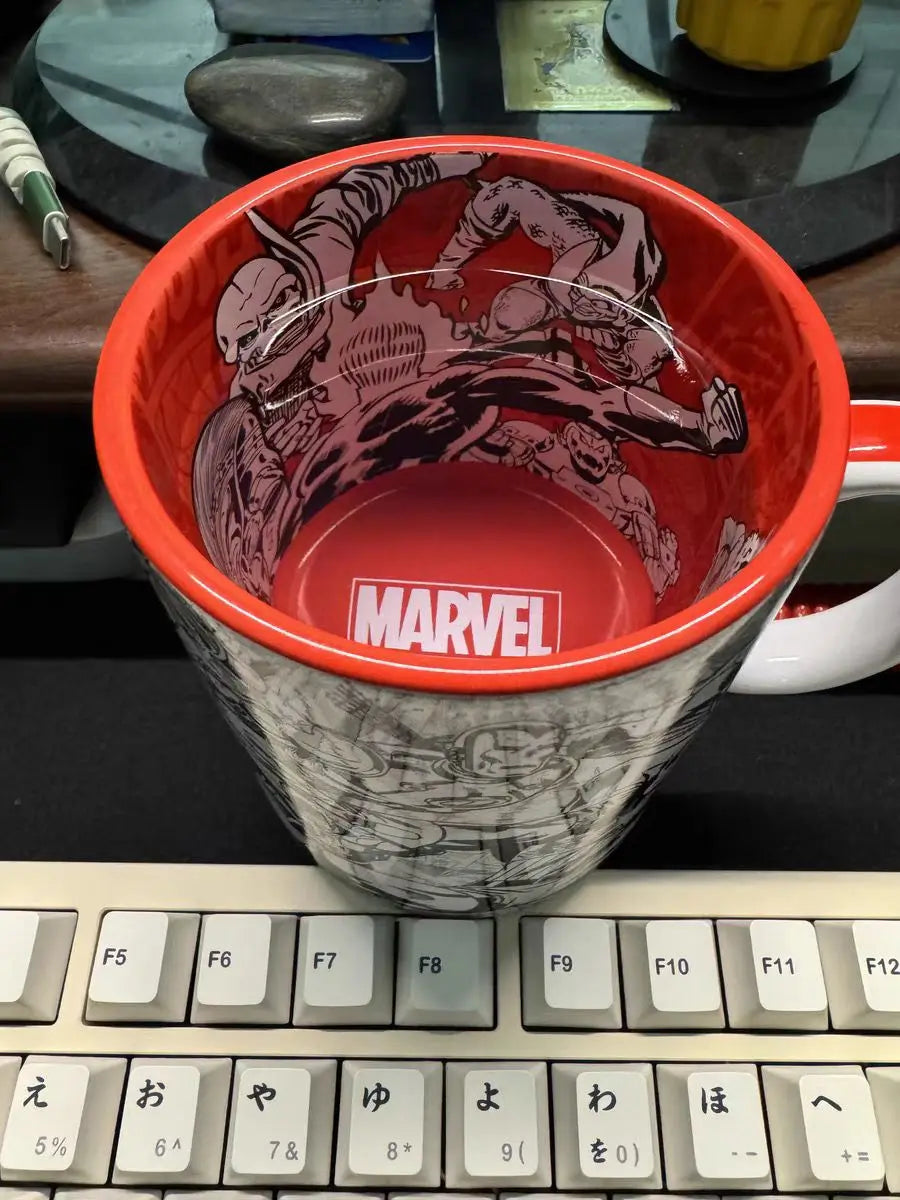 Marvel The Avengers water cup large capacity coffee mug gift box creative Spider-Man Iron Man Peripheral Movies holiday gift