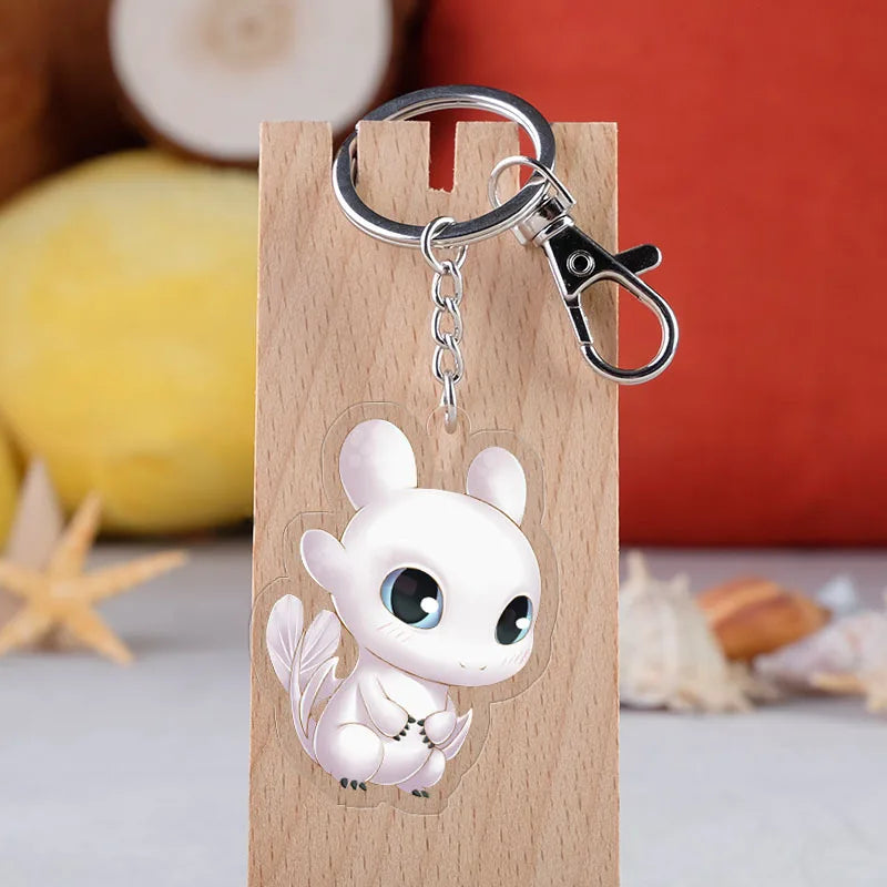 Creative keychain dragon Cute Cartoon Couple DIY Buckle Pendant with Male and Female Ring Ins Personalized