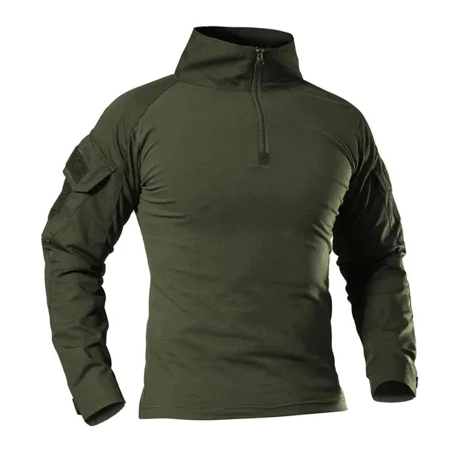Outdoor Tactical Hiking T-Shirts Men Combat Military Army CP Camouflage Long Sleeve Hunting Climbing Shirt Cotton Sport Clothes