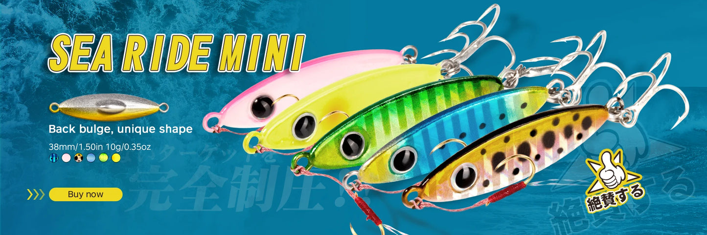 Hunthouse New Metal Cast Lure Fishing Jig Spoon 15/25/30/45g Shore Casting Jigging Fish Sea Bass Fishing Lure Tackle