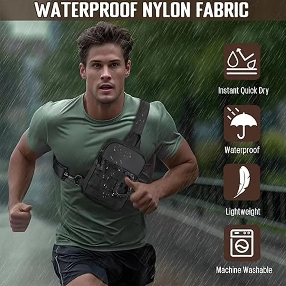 Adjustable Sports Vest Bag Water Resistant Multi-functional Outdoor Chest Bag Lightweight Oxford Cloth Running Vest Bag Women