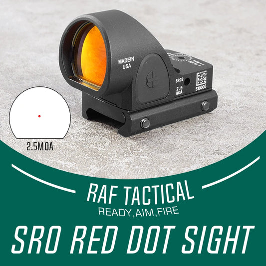 Airsoft-Tactical S-R-O Red Dot Sight, Super Bright, Can Be Used under Strong Light Environment, Small Parallex Clear Lens