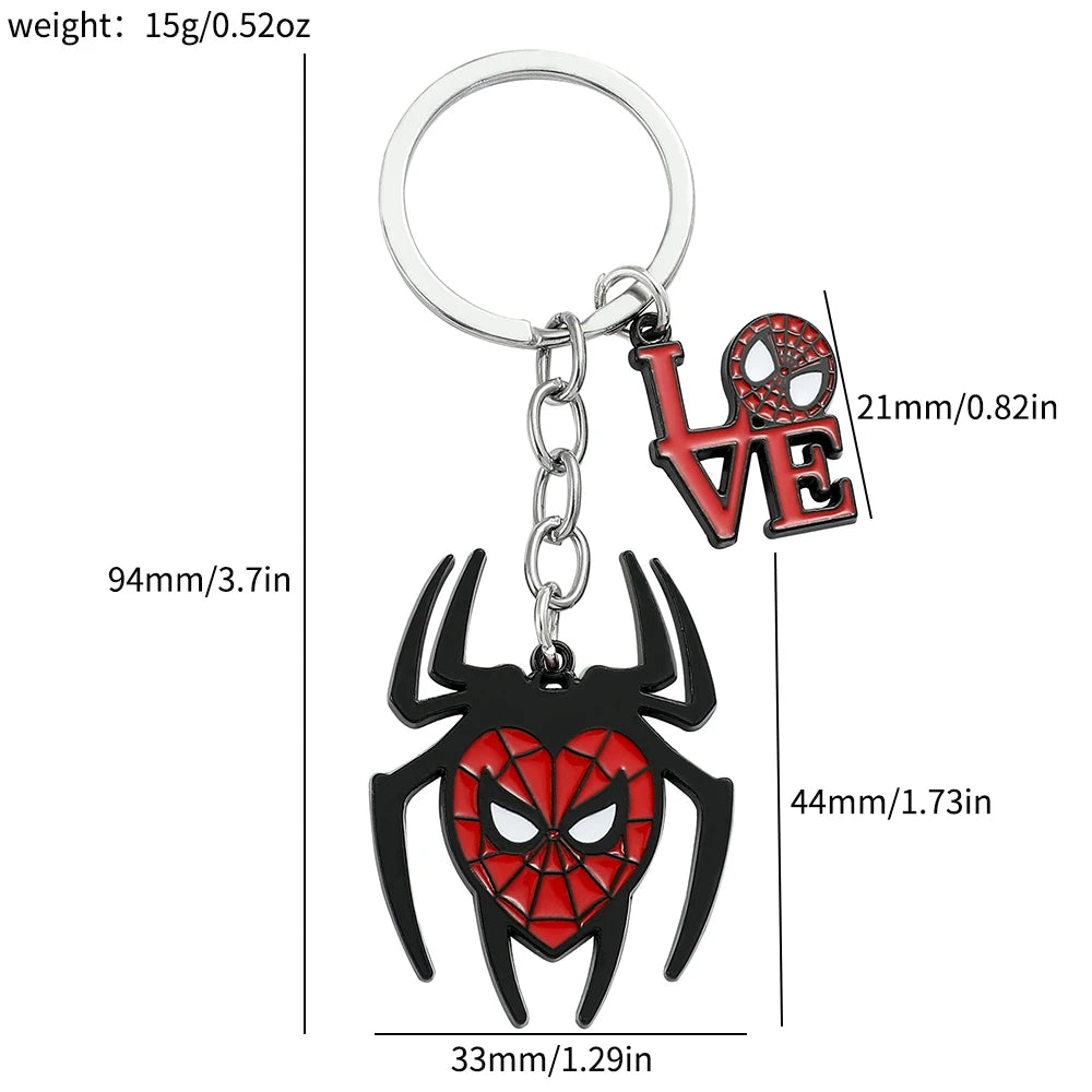 Marvel Superhero Metal Keychain for Bag, Avengers Pendant, Thor Hammer, Deadpool, Spiderman, Iron Man, Captain America Keyrings