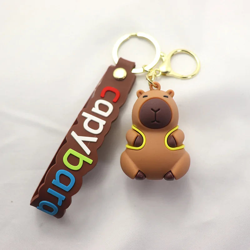 Capybara Rodent Capybara Pvc Pendant PVC Simulation Capybara Capybara Pvc Keychain Cute With Turtle Capibara Anime Keyring 2025
