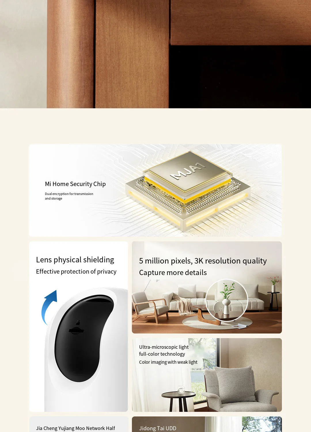 Xiaomi Mijia APP PTZ Pro 2K 3 Megapixels 360° Panoramic bluetooth4.2 Smart IP Camera AI Detection Two-way Intercom Home Security