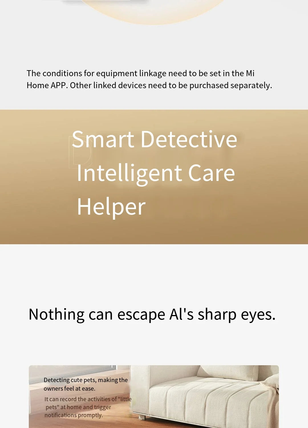 Xiaomi Mijia APP PTZ Pro 2K 3 Megapixels 360° Panoramic bluetooth4.2 Smart IP Camera AI Detection Two-way Intercom Home Security