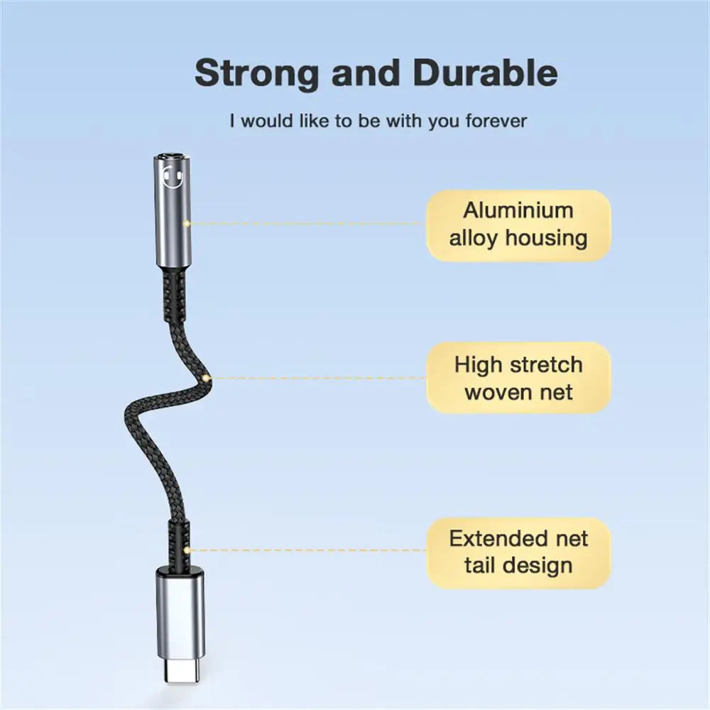 Type C to 3.5mm Audio Jack Adapter USB C to 3.5mm Headset/Microphone USB C to 3.5 Jack Adapter External Stereo Sound Card For PC