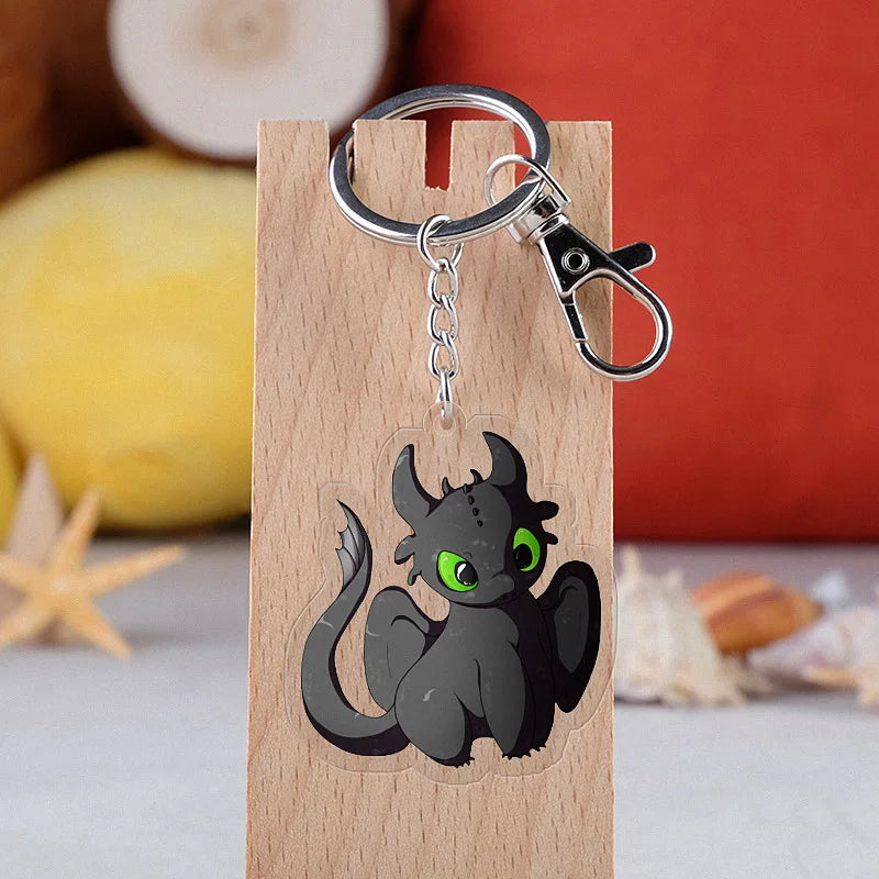 Creative keychain dragon Cute Cartoon Couple DIY Buckle Pendant with Male and Female Ring Ins Personalized