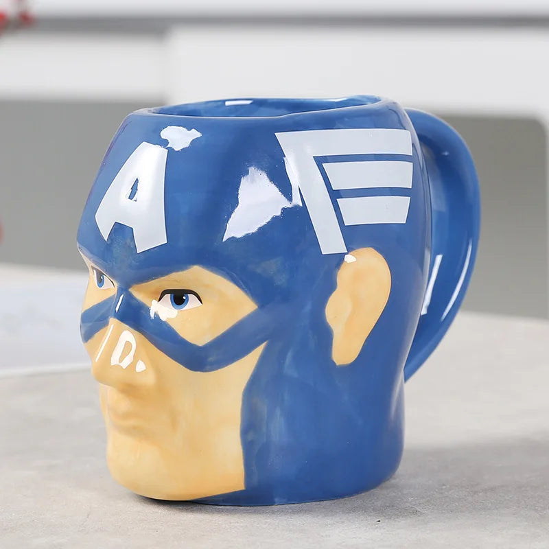 Marvel Movie Avengers Ceramics Mug Hulk Iron Man Spider-Man Superhero Creative Design Mug Milk Cup Coffee Cup Gift