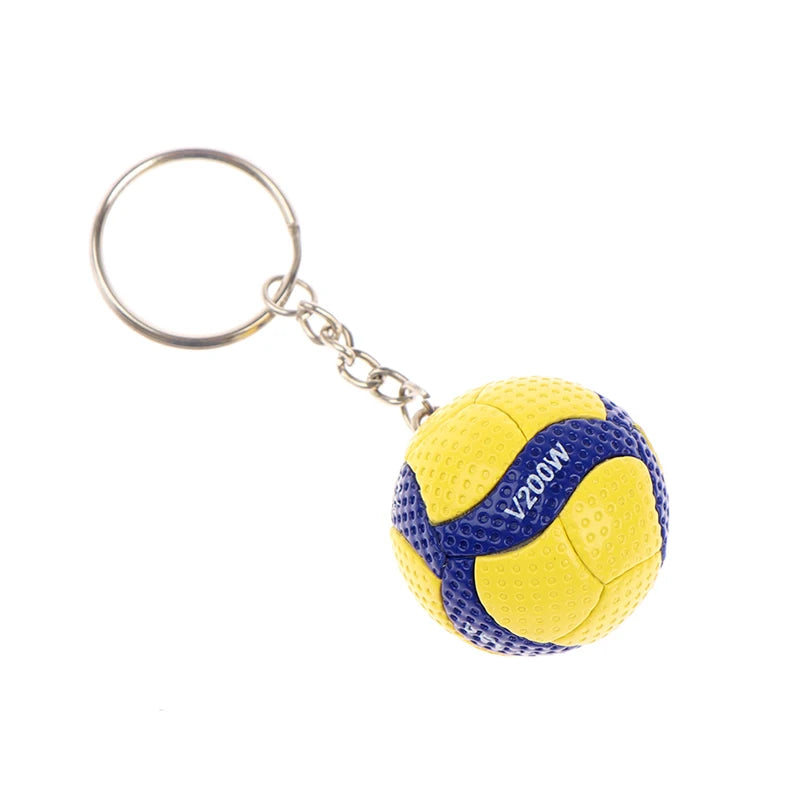 1xFashion PVC Volleyball Keychain Ornaments Business Volleyball Gifts Beach Ball Sport For Players Men Women Key Chain Gift 2024