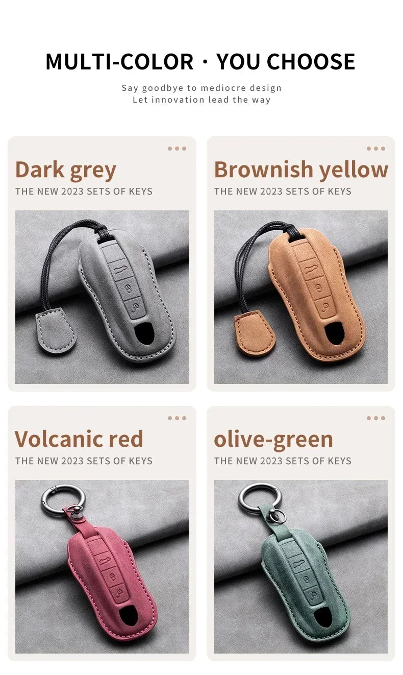 For Porsche Cayenne 718 MACAN Panamera 911 Boxster Keychain Accessories Car Key Case Covers Smart Remote Protection Shell Holder