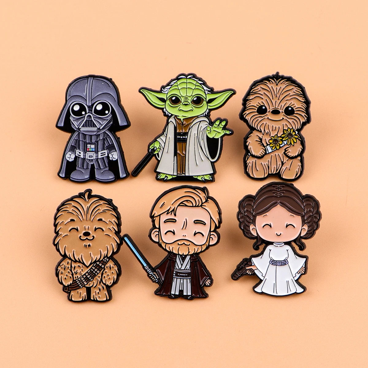 Cool Movie Fighter Enamel Pin Laser Sword Lapel Pin Badge Pins Hats Clothes Backpacks Decoration Jewelry Accessories Kids Gifts