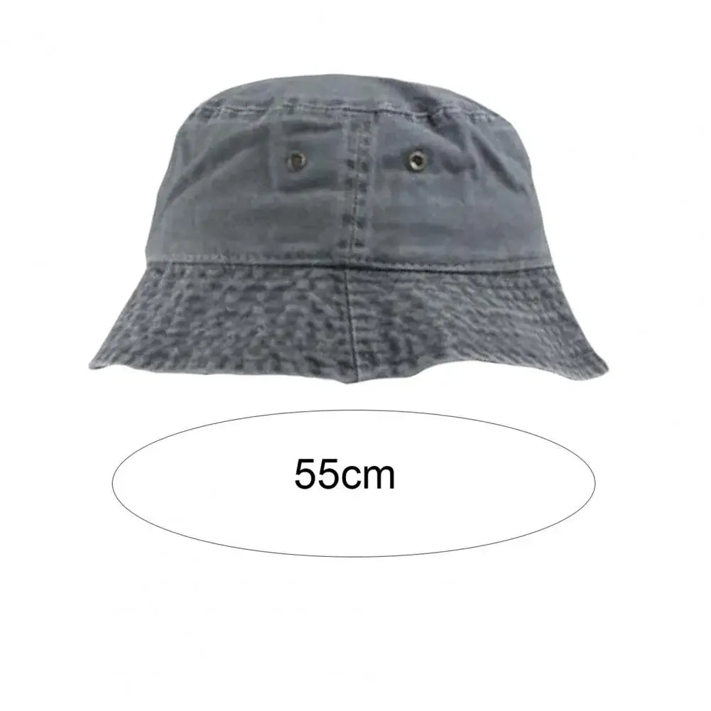Casual Men Women Hip Hop Fisherman Hat Fishing Cap Washed Denim Fisherman Hat Folding Hip Hop Fisherman Hat for Autumn