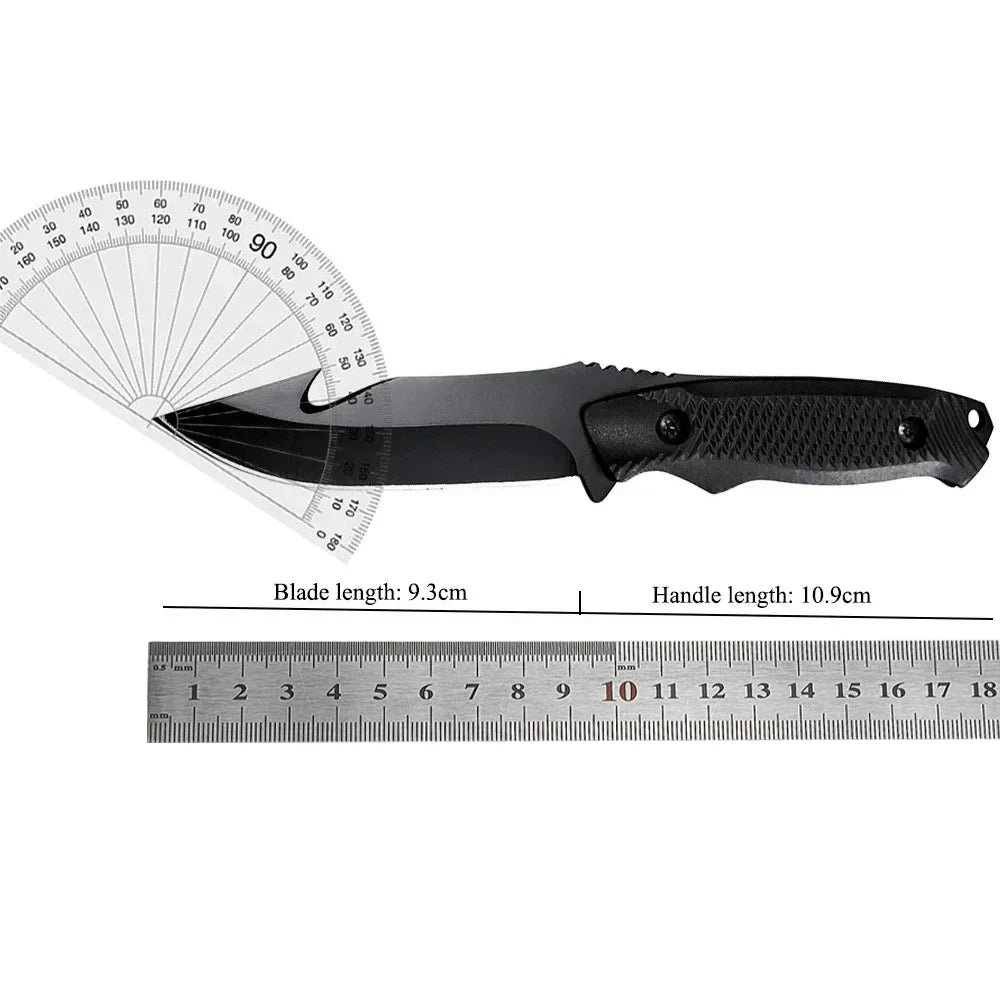 Tactical Hunter Portable Straight Knife Wilderness Adventure Survival Self Defense Knife Multifunctional Outdoor Camping Knife