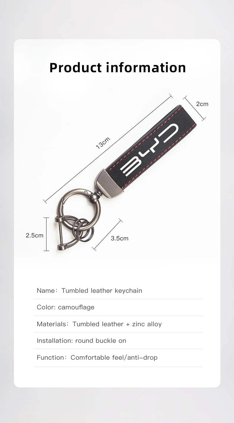 BYD Emblem Key Ring Car Keychain Custom Gift For E3 E9 S8 E6 Tang F3 Song F3R Qing Atto 3 E2 E1 Yuan I3 S7 G3 M6 L3 D1 S6 F0 E5