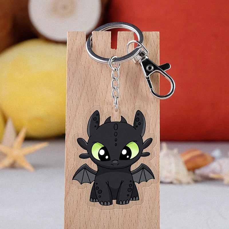 Creative keychain dragon Cute Cartoon Couple DIY Buckle Pendant with Male and Female Ring Ins Personalized