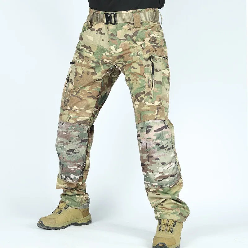 Tactical Pants Men's Spring And Autumn Combat Pants Outdoor Trous ers Loose Wear-resistant Overalls