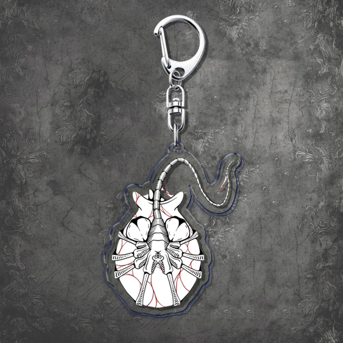Horror Scary Classic Movie Keychain Key Chain Ring for Bag Xenomorph Sci Fi Keyring Jewelry Gamer Fans Gaming Gift