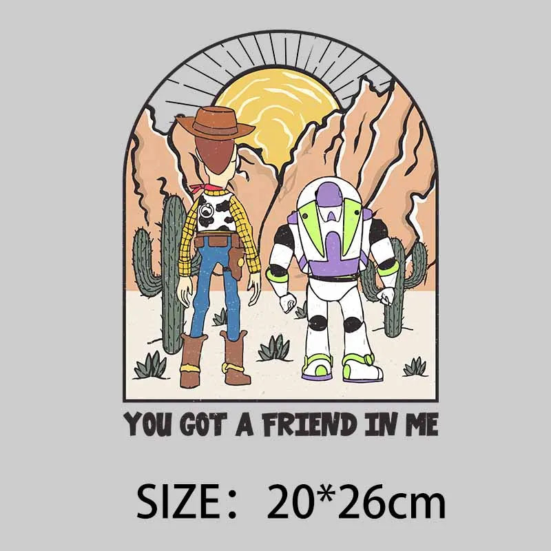 "You've got a Friend in me" TOY Story heat transfer sticker for clothes Wash - resistant Decals  DIY Decoration