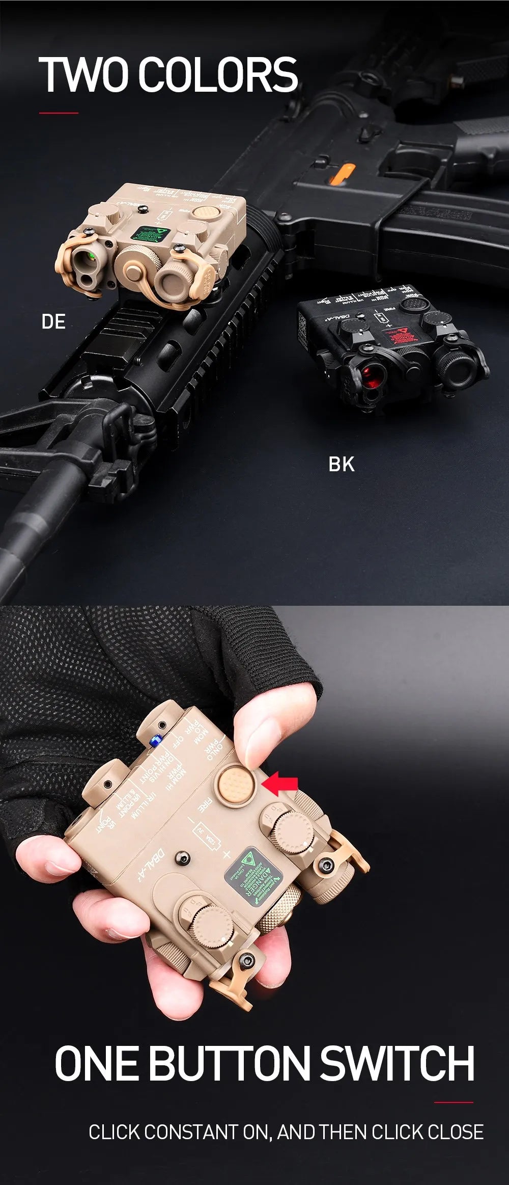 WADSN Tactical DBAL Red Dot Indicator Dbal A2 Green Pointer Singal Laser Airsoft DBAL-A2 Hunting Scout Light Fit 20mm Rail