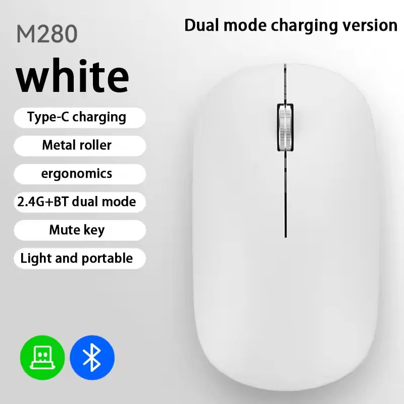 Xiaomi Wireless Mouse Type-C Charging Silent Click Portable Office Ergonomic Laptop Universal Lightweight Office Game No-Noise