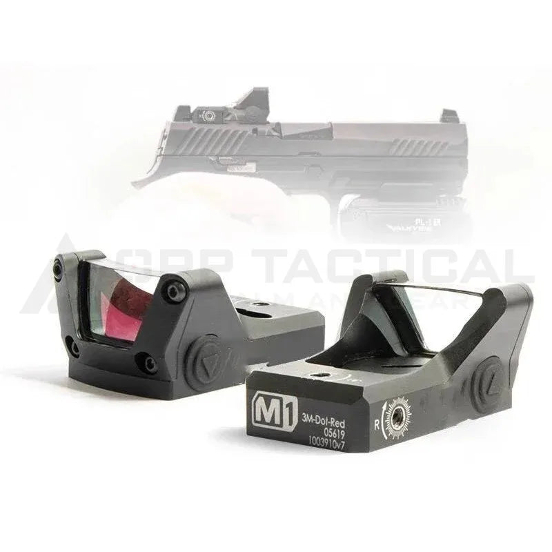 Tactial M1 Green/Red Dot Sight 3MOA with Full Original Markings Airsoft Optics with 20mm Rail and Universal Glock Mount Plate
