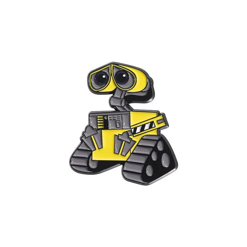 Classic Cartoon Movie Walle Eve Robot Enamel Pins for Backpack Bag Metal Brooch Badges Gifts for Fans Collection