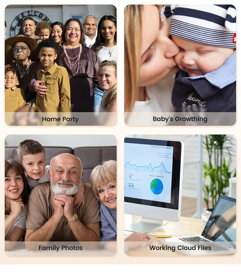 ORICO Private Cloud Nas Network Storage Server Personal Home Automatic Backup 2.5/3.5"SATA HDD Case External Hard Disk Enclosure