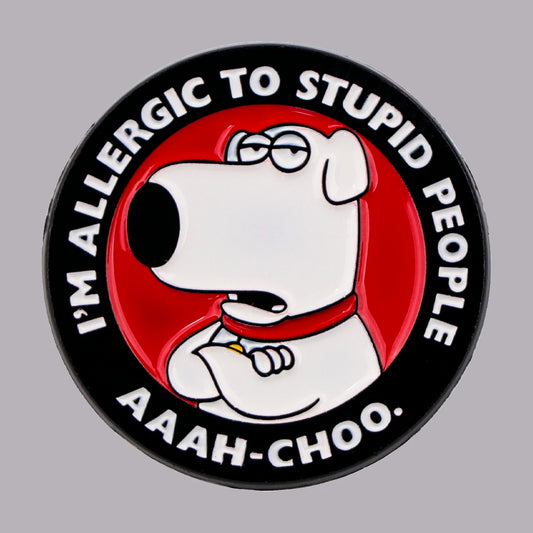 Cartoon Dog Enamel Pin Humorous Quotes Brooch Pines Lapel Pins Badge on Backpack Costume Accessories Funny Jewelry Friends Gift