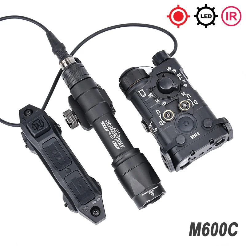 Tactical Metal NGAL Red Dot Green Blue Indicator Surefir M300A M600C Dual Function Switch Fit 20mm Rail Airsoft Hunting Laser
